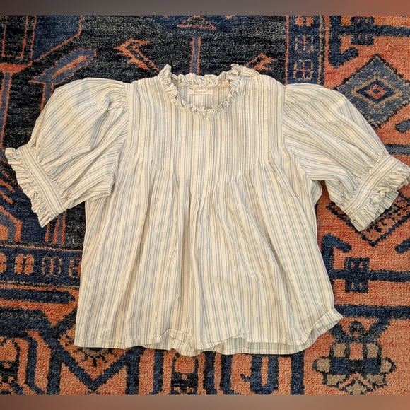 DÔEN Striped Darien Top in Striped Chambray - Picture 6 of 7